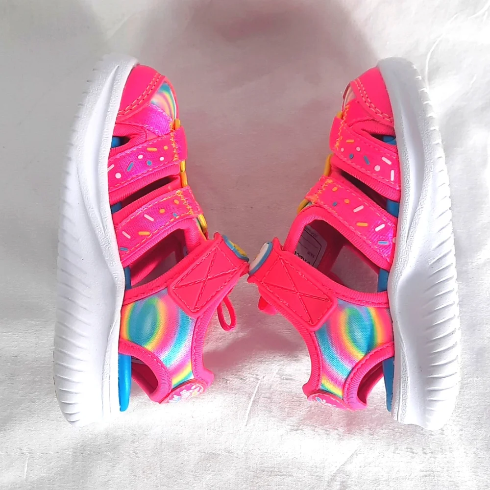Skechers Sweet Kicks Jumpster  Scented Toddler Sandals Size 5 Pink Rainbow